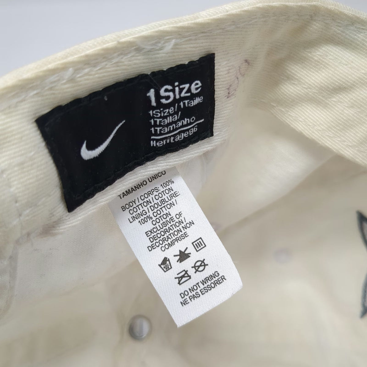 Washington State Cougars NCAA Nike White One Size Wazzu Logo Slideback Hat