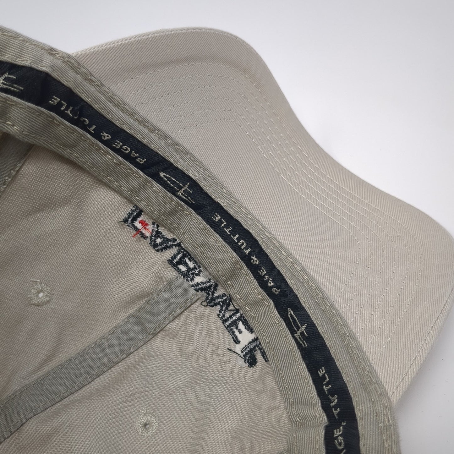 Fabwel Strapback Baseball Cap Beige OS Adjustable Embroidered Page & Tuttle