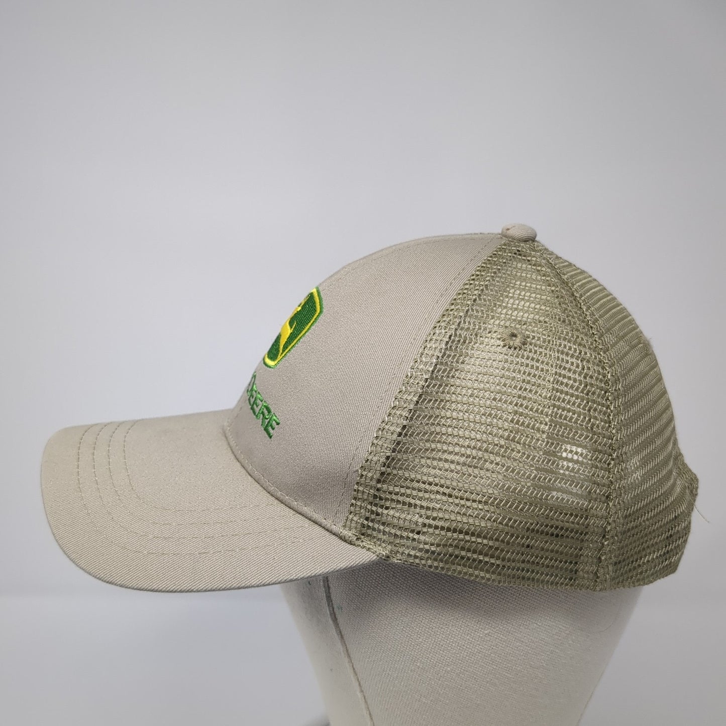 John Deere Snapback Trucker Hat Brown One Size Adjustable Mesh Back 6 Panel