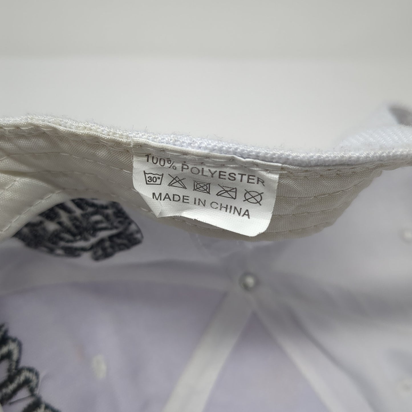 Compton Snapback Hat White One Size Adjustable Embroidered Colorblock