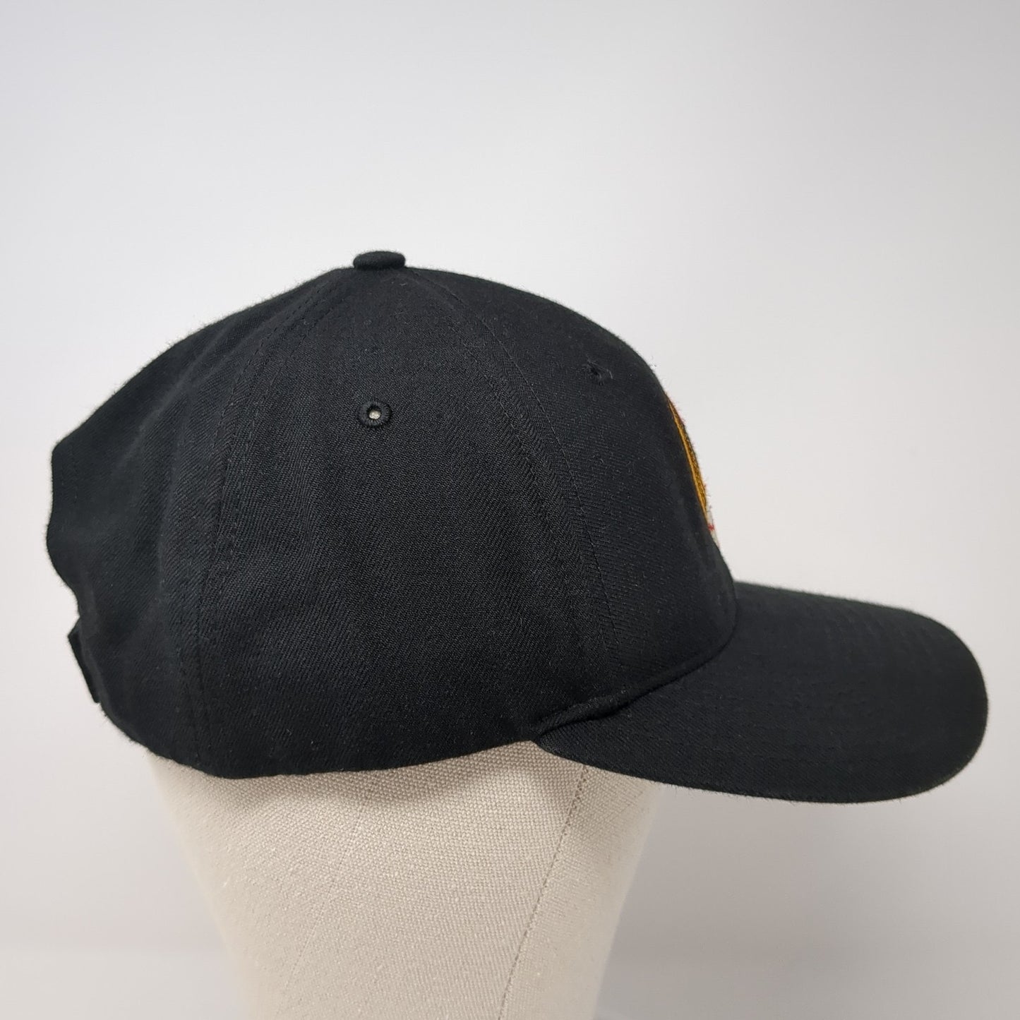 Richardson Strapback Hat Black Large Adjustable Embroidered Logo Baseball