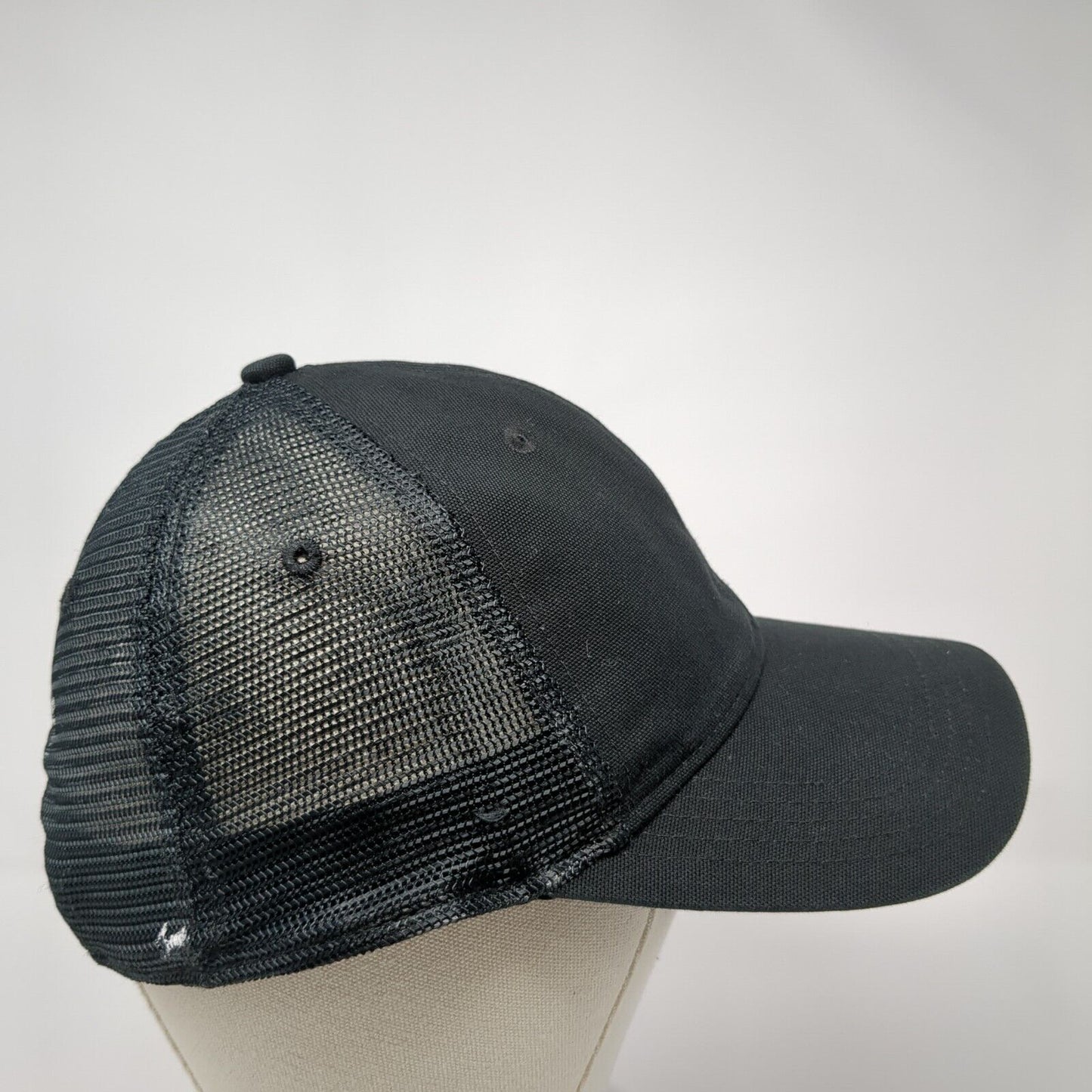 Carhartt Snapback Trucker Hat Black One Size Adjustable Mesh Back 6 Panel Blank