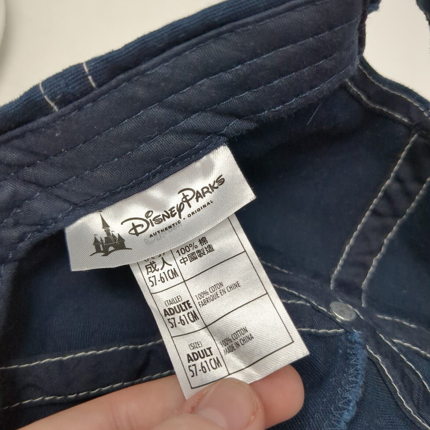 DUUUUDE Slideback Hat Blue 57-61cm Adjustable Embroidered Disney Parks