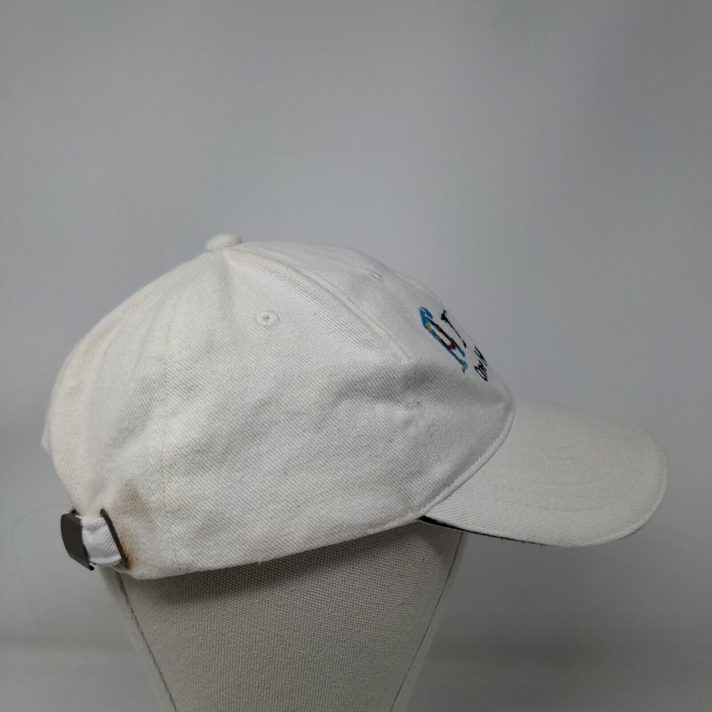 Aruba One Happy Island Slideback Hat Cream Adjustable Embroidered Logo