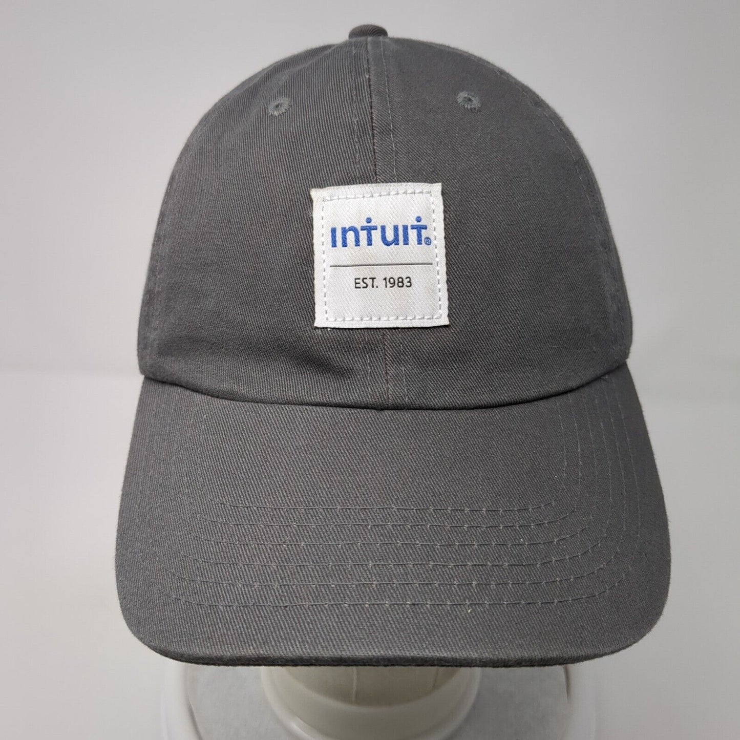 Intuit Est. 1983 Patch Slideback Hat Gray One Size Quake City Caps