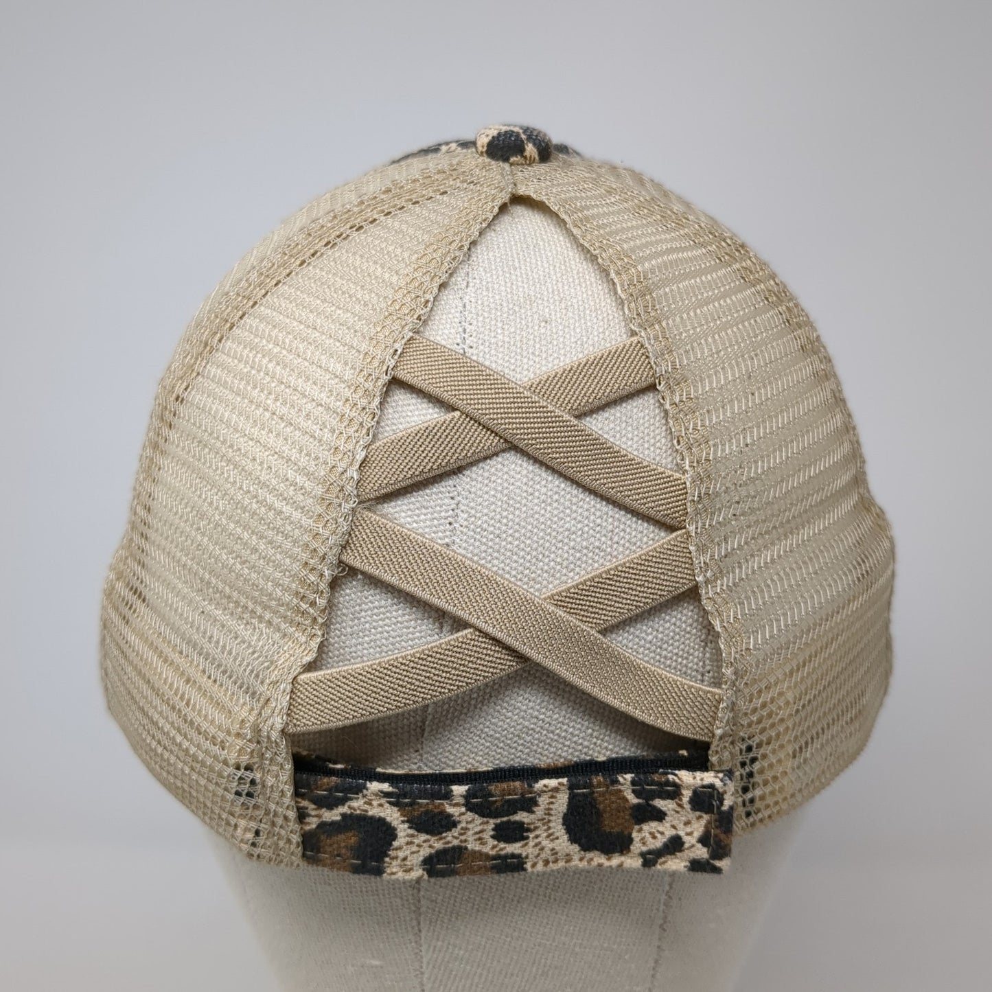 Unbranded Strapback Trucker Hat Multi One Size Animal Print Ponytail