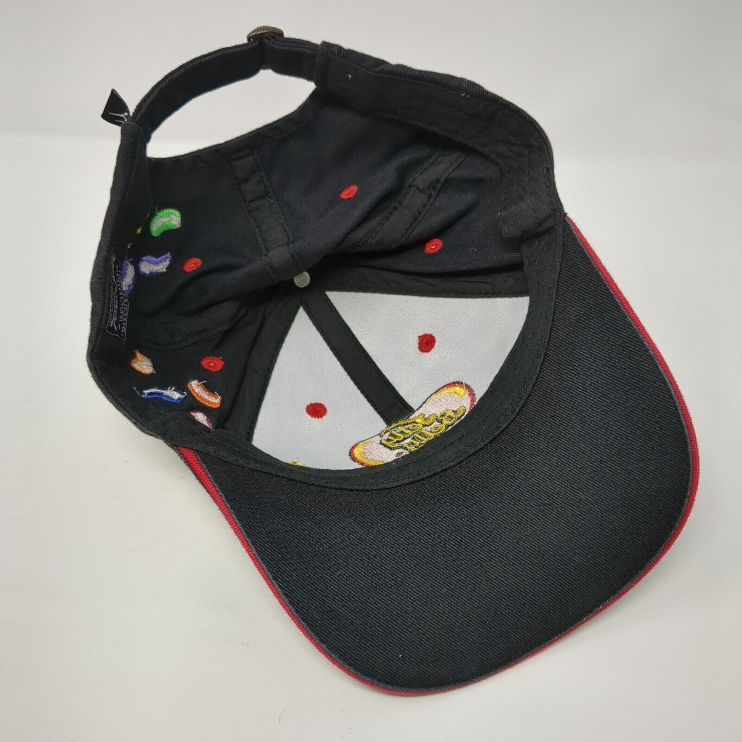 Jelly Belly Slideback Hat Black One Size Adjustable Embroidered Town Talk