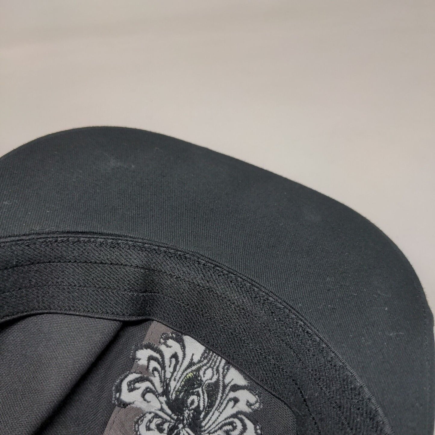 The Haunted Mansion Youth Fitted Hat Gray 54cm Embroidered Disney Parks Cotton