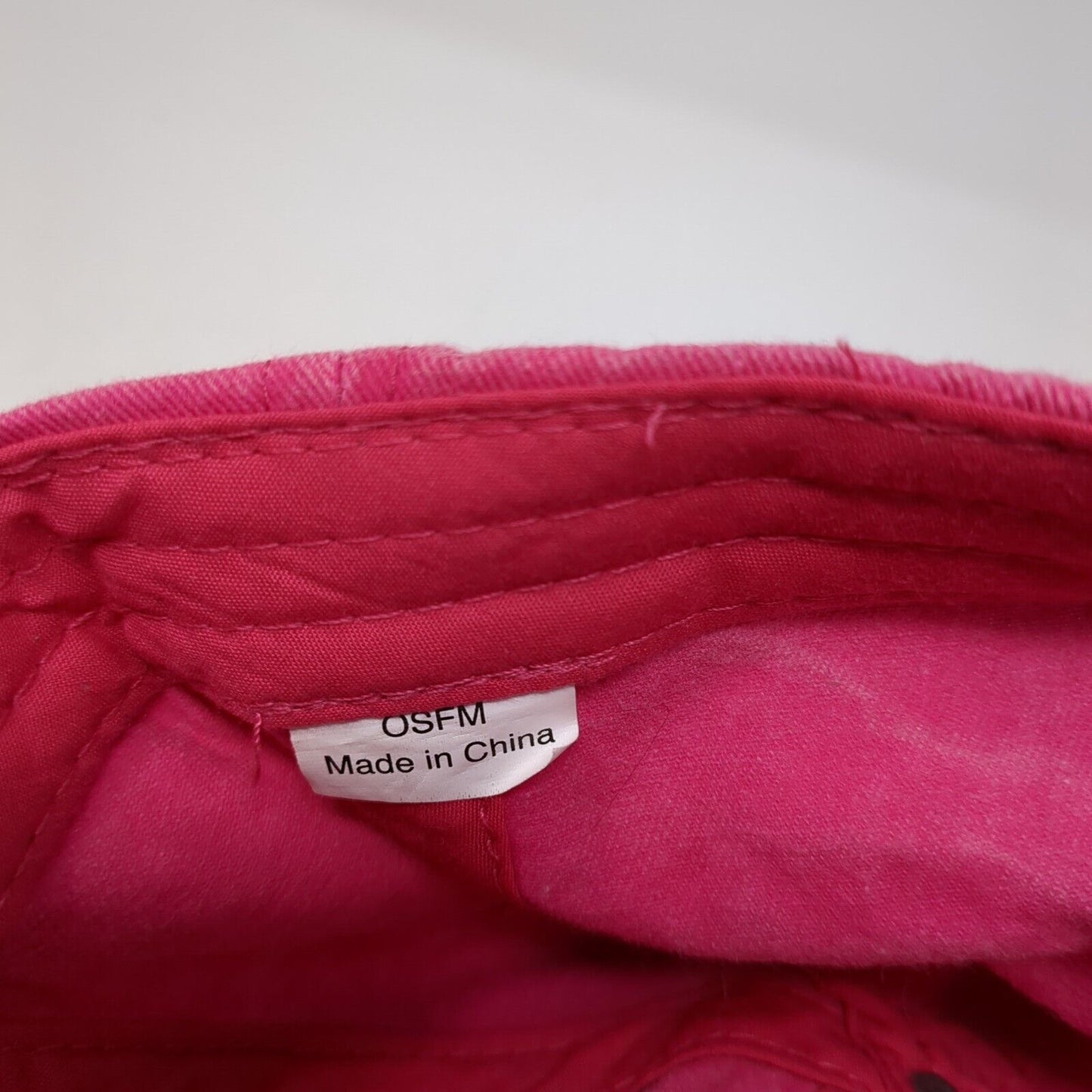 Unbranded Strapback Hat Pink One Size Adjustable Vented Holes 6 Panel Blank