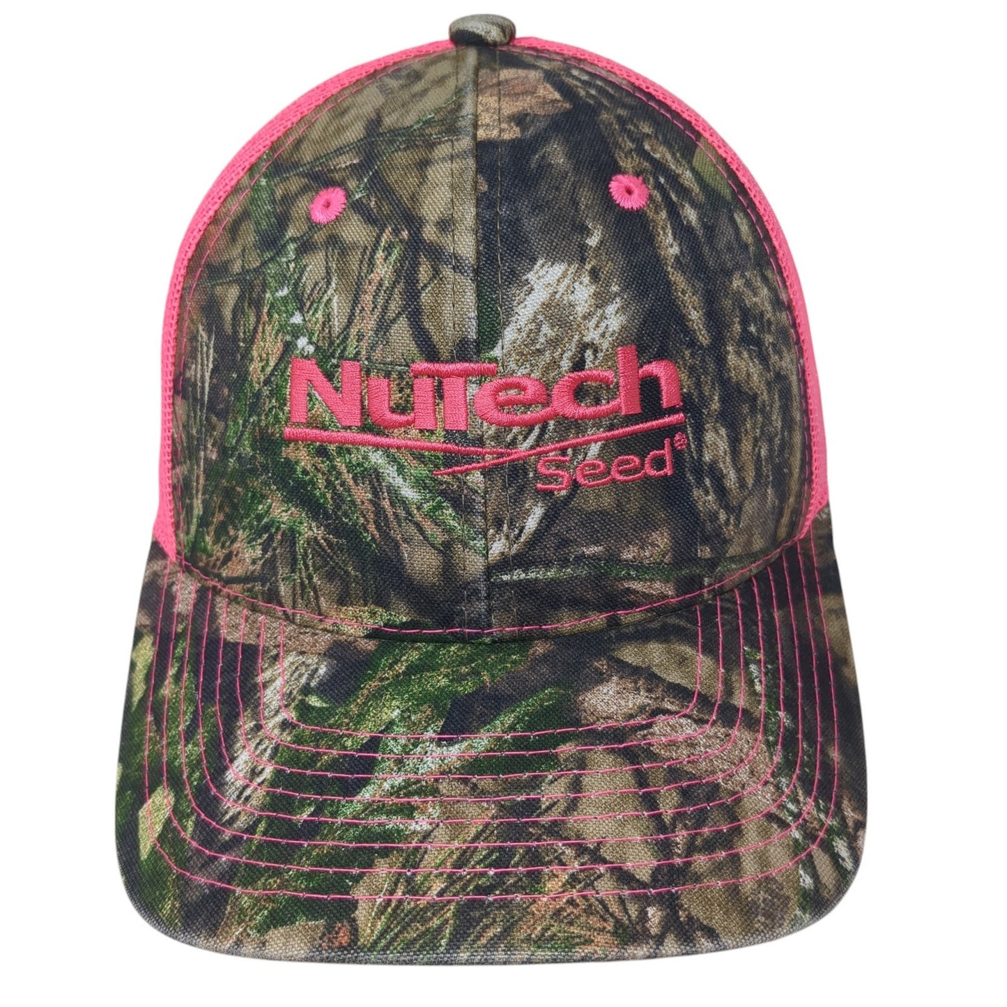 NuTech Seed Women's Strapback Trucker Hat Multi One Size Mesh Back Camo