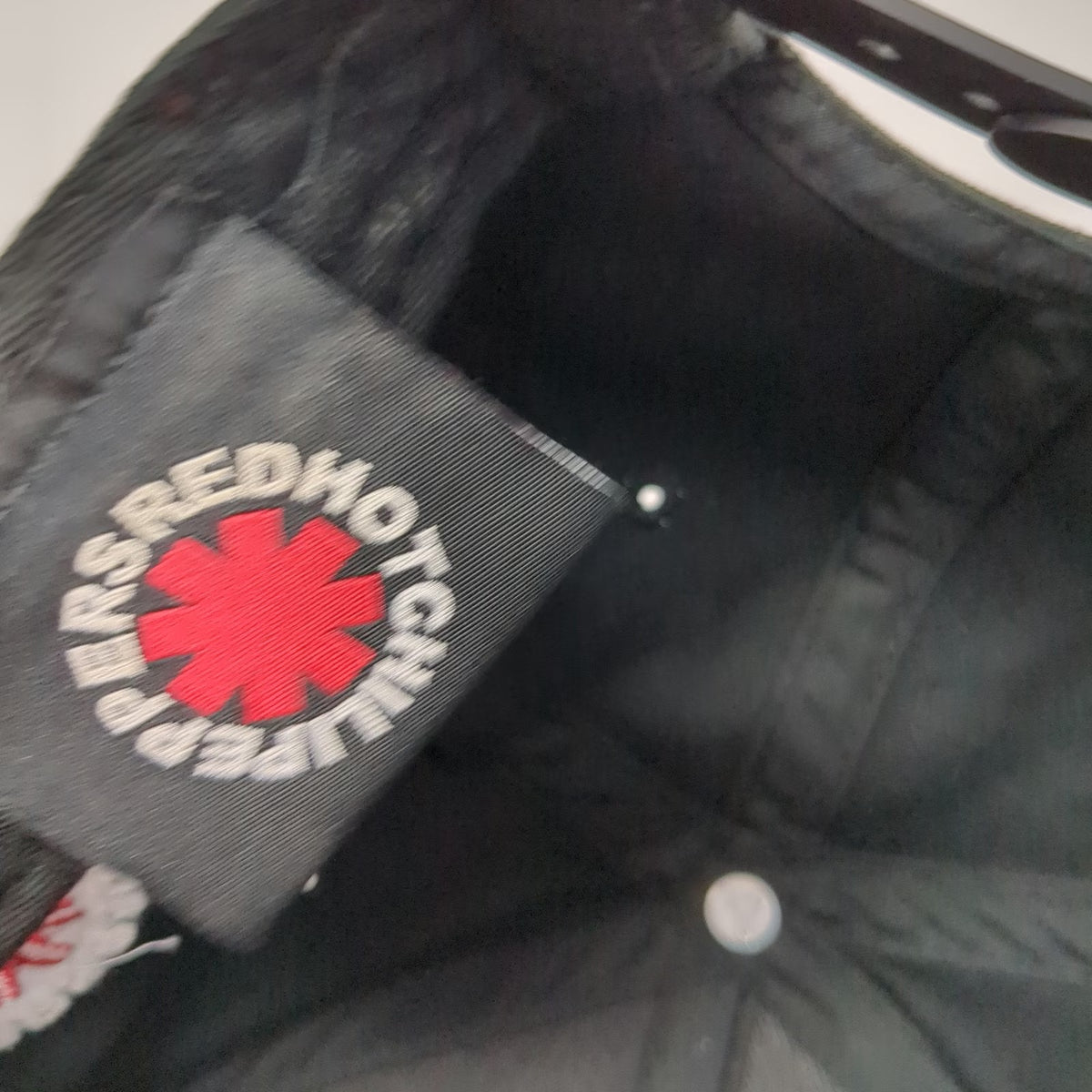 Red Hot Chili Peppers Snapback Black One Size Flat Brim Asterisk Logo Band Hat