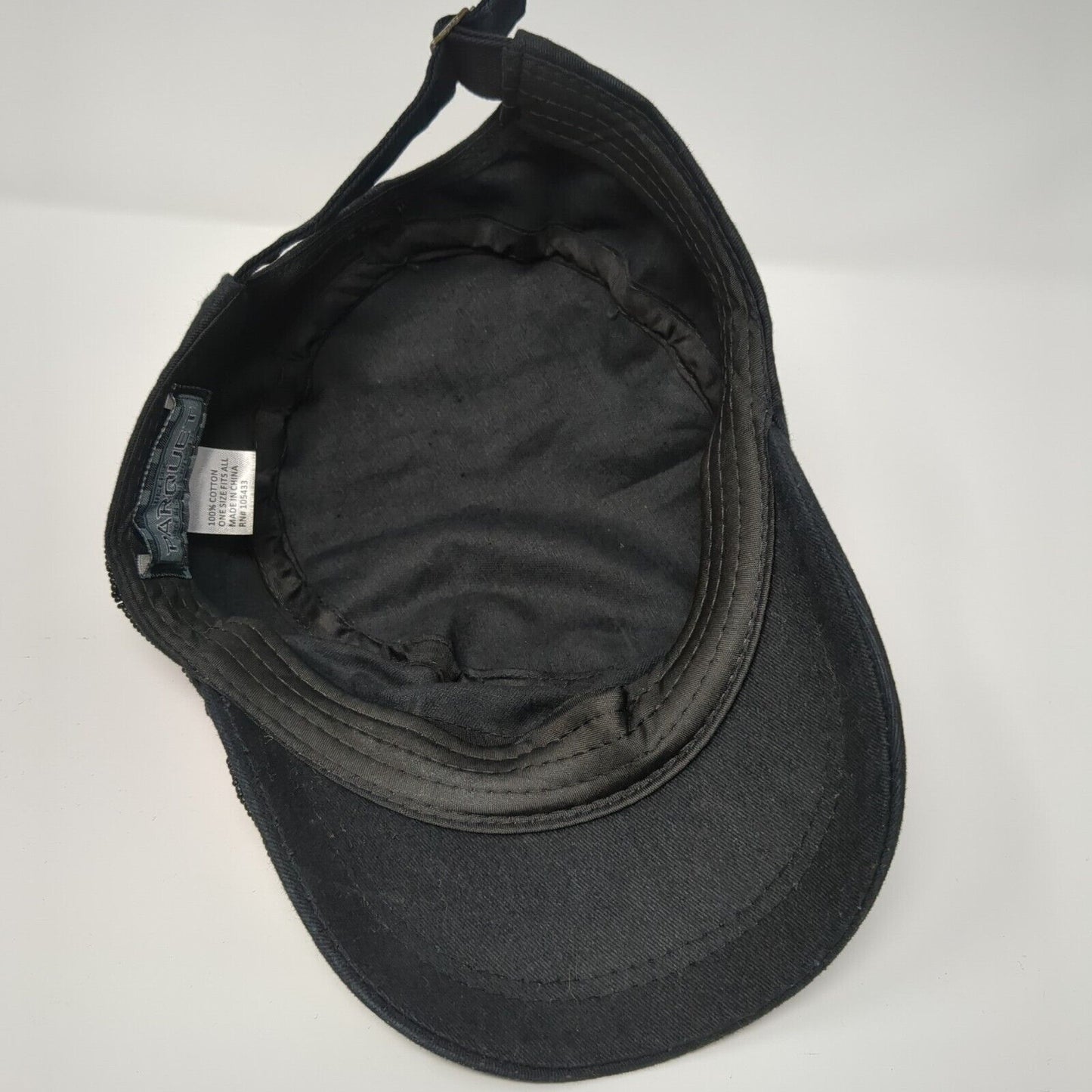 Parquet Slideback Cadet Army Hat Black One Size Sequin Beaded Flower