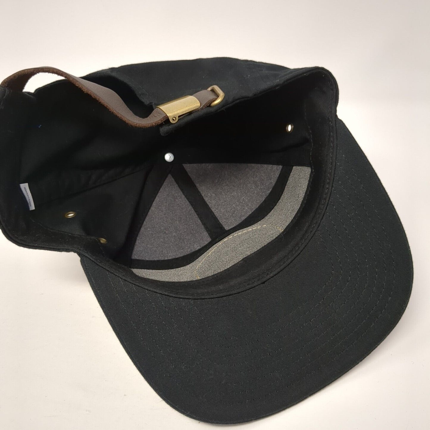 Discover Church Slideback Hat Black OS Adjustable Leather Patch Richardson