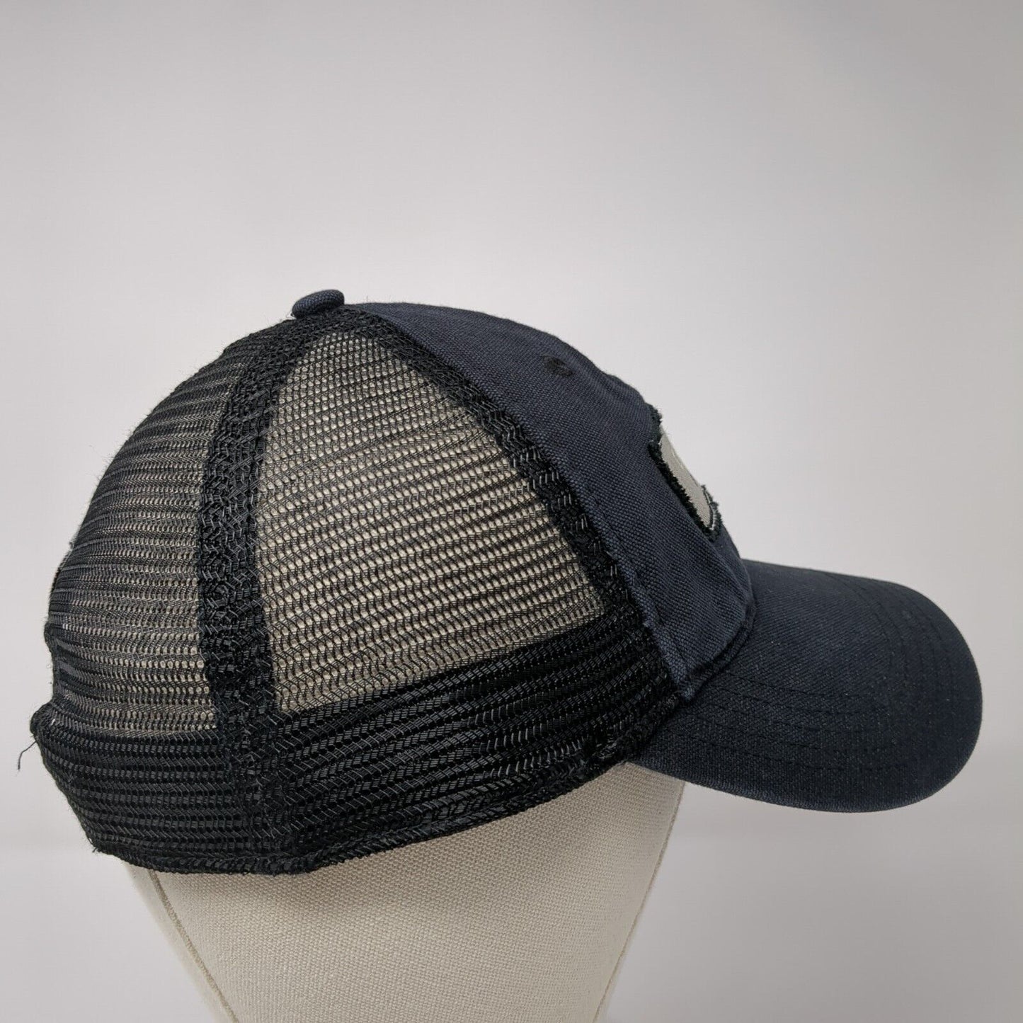 Carhartt Snapback Trucker Hat Black One Size Adjustable Embroidered Mesh Back