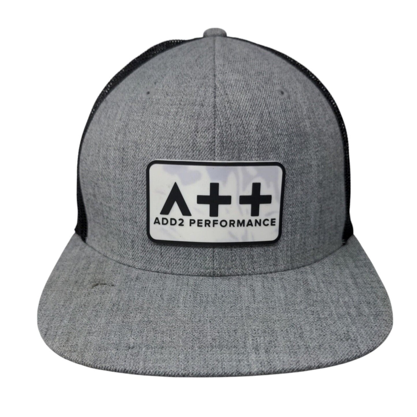 Add 2 Performance Patch Snapback Trucker Hat Gray One Size Mesh Back