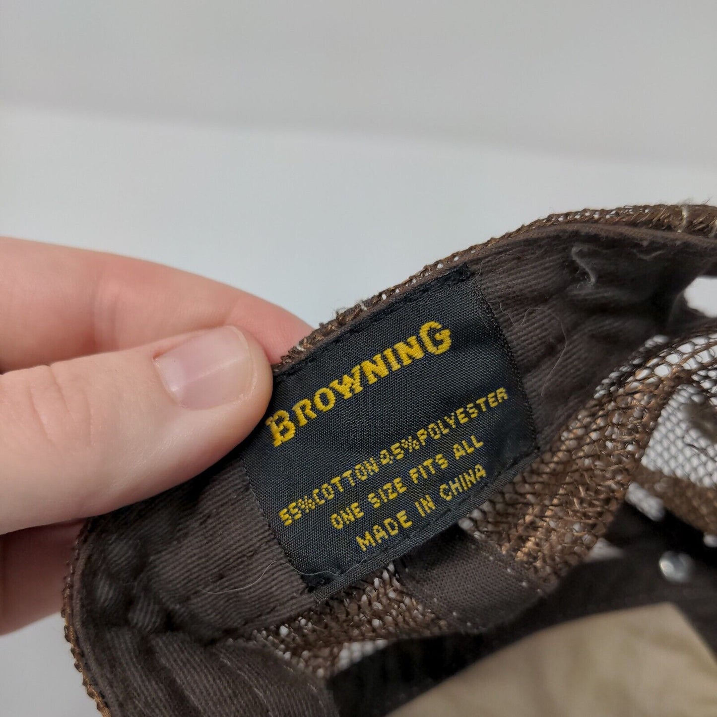 Browning Snapback Trucker Hat Camouflage OS Adjustable Embroidered Mesh Back