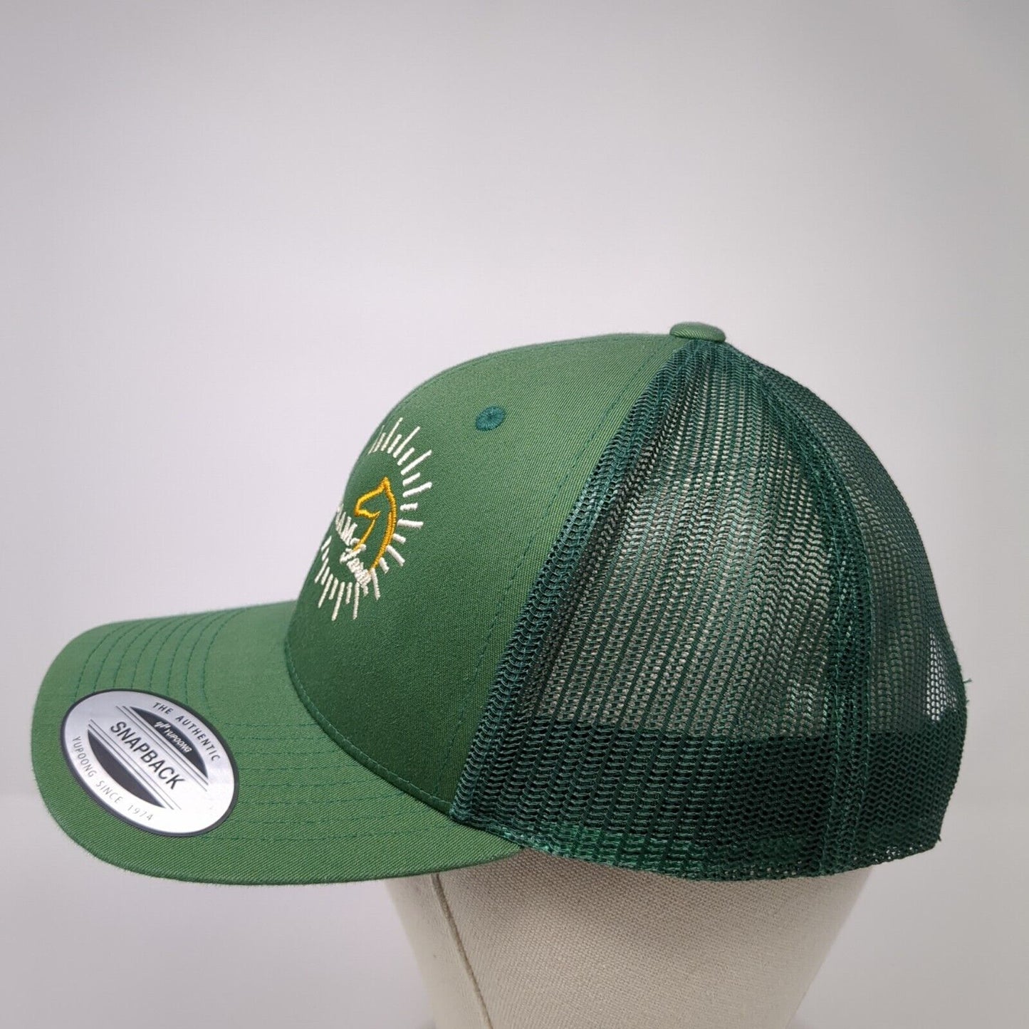Southern Dream Farm Snapback Trucker Hat Green OS Adjustable Mesh Back Yupoong