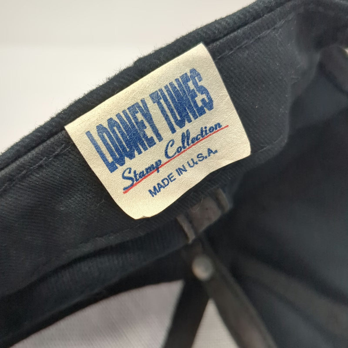 Looney Tunes Snapback Black Hat One Size Bugs Bunny US Mail Stamp Collection