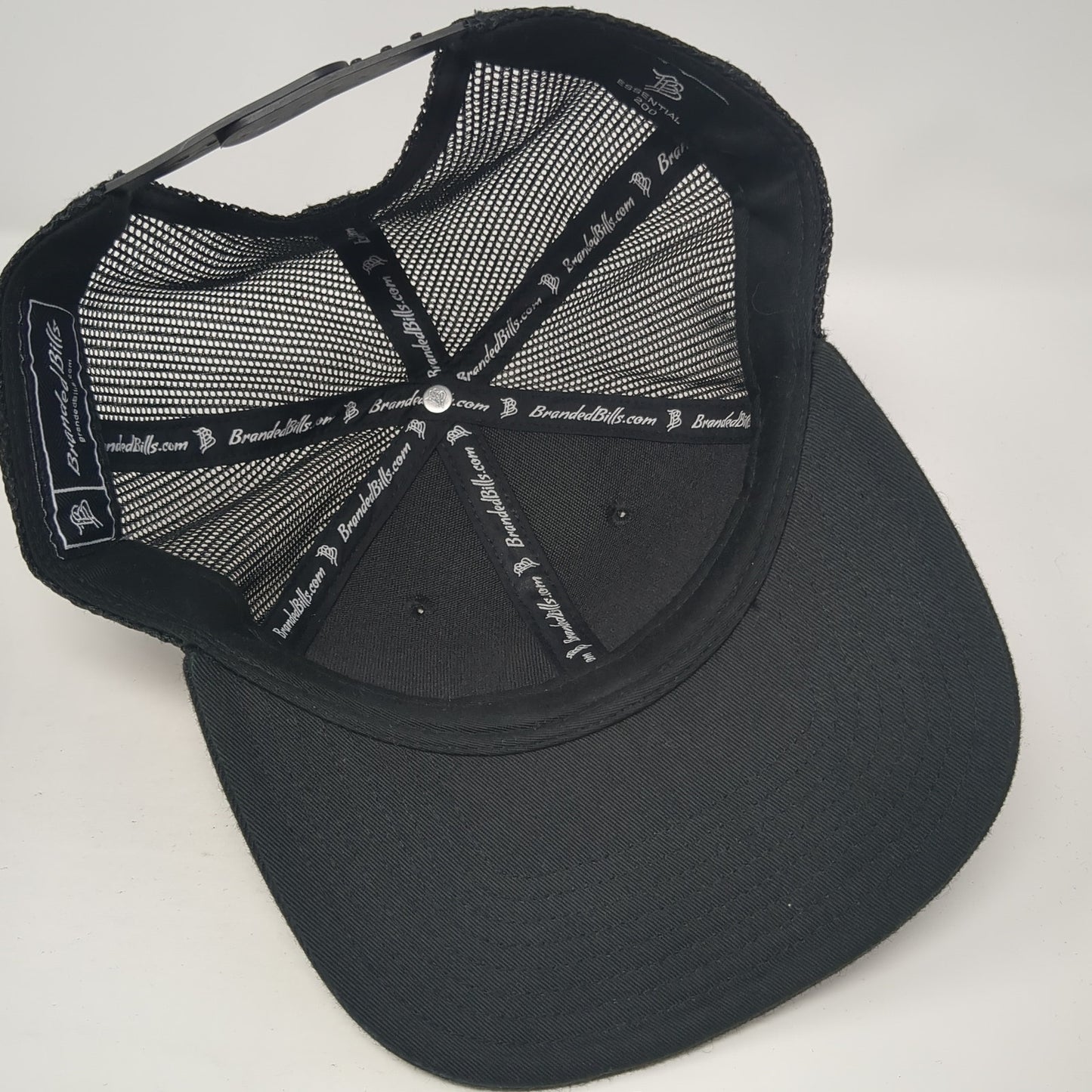 Idaho Snapback Trucker Hat Black One Size Adjustable Mesh Back Branded Bills