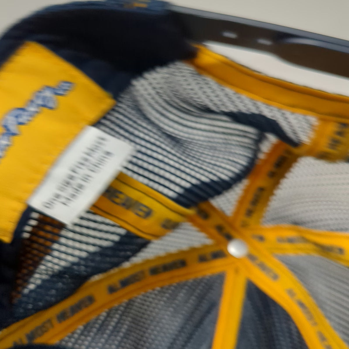 Nuthin Fancy Co. Trucker Hat Blue One Size Mesh Snapback Stripes Almost Heaven