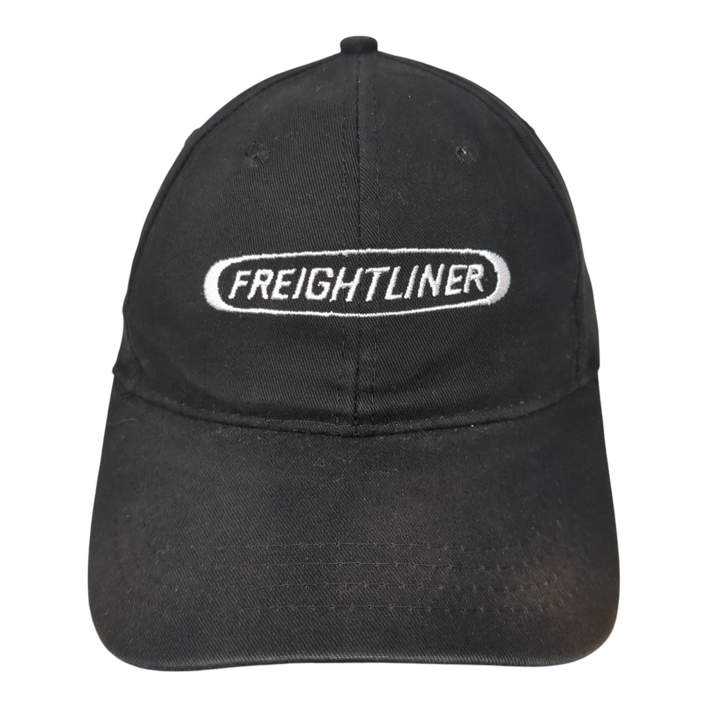 Freightliner Strapback Hat Black One Size Solid Adjustable Embroidered