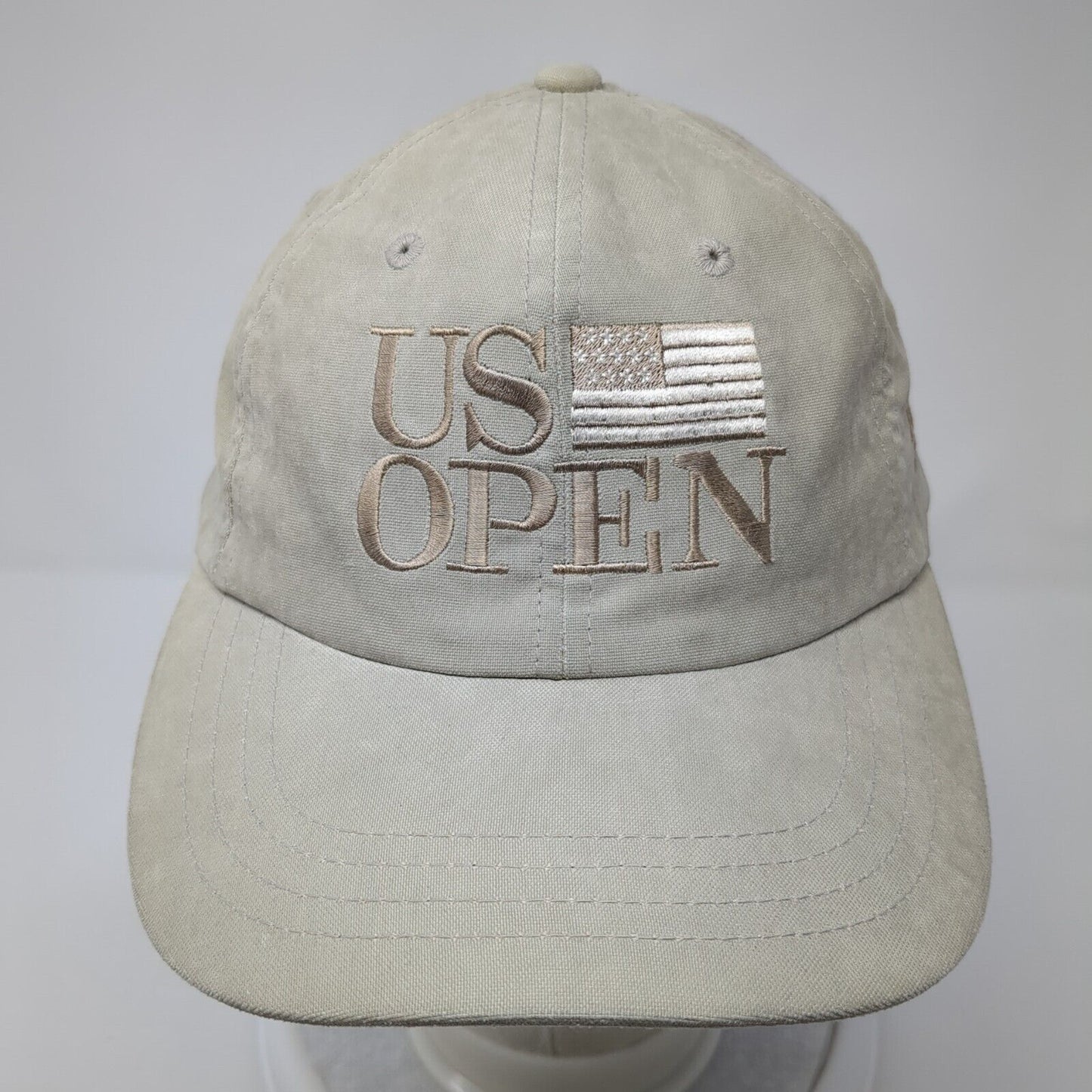 US Open 2000 Pebble Beach Slideback Hat Tan One Size Adjustable Imperial