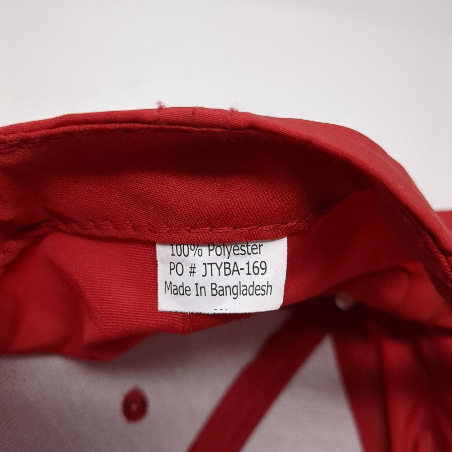 i9 Sports Strapback Hat Red OS Adjustable Embroidered Vented Holes Polyester