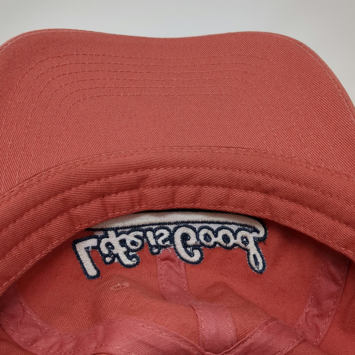 Life is Good Baseball Cap Pink One Size Adjustable Hat Script Logo Slideback
