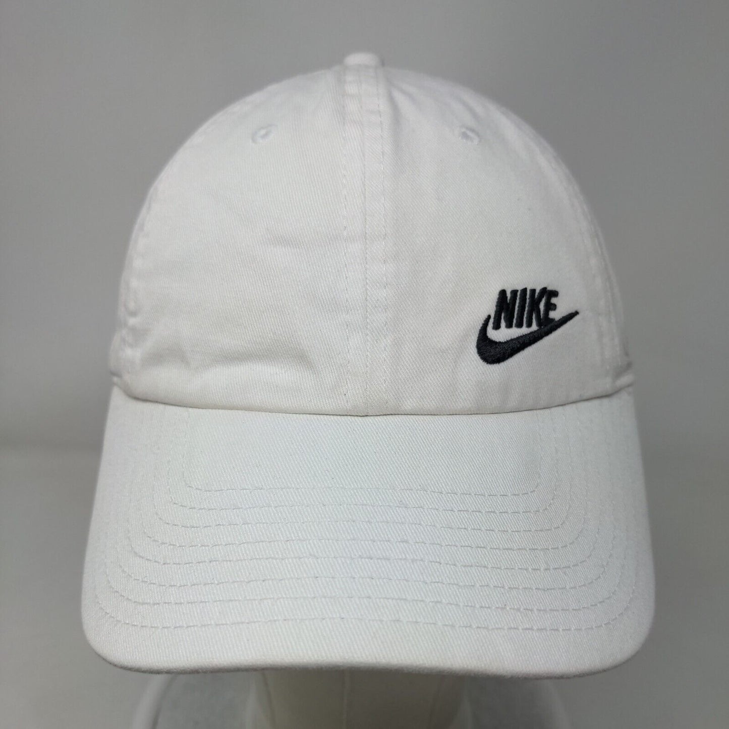 Nike Slideback Hat White OSFM Adjustable Embroidered 6 Panel Heritage86