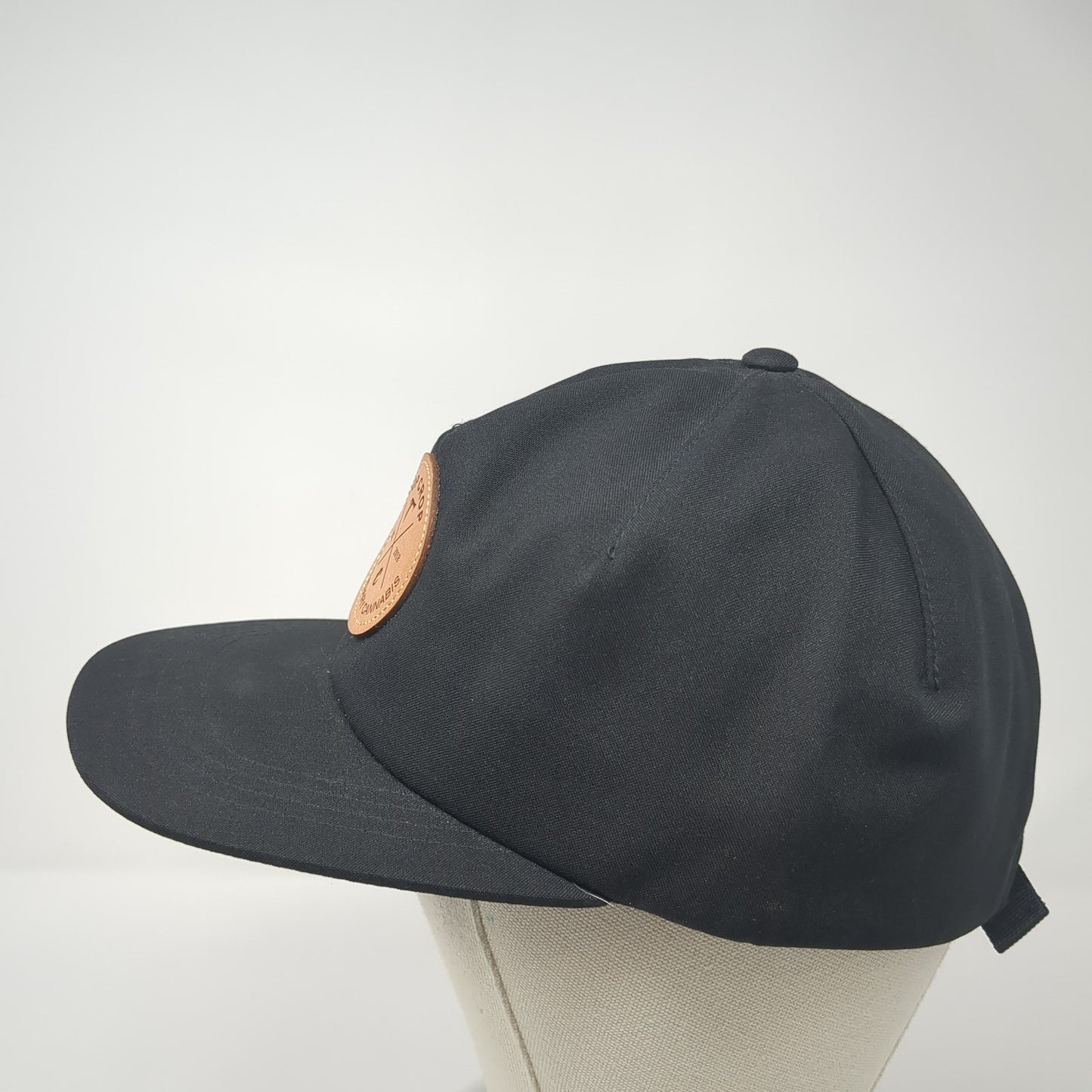 Top Crop Legendary Cannabis Strapback Hat Black One Size Leather Patch