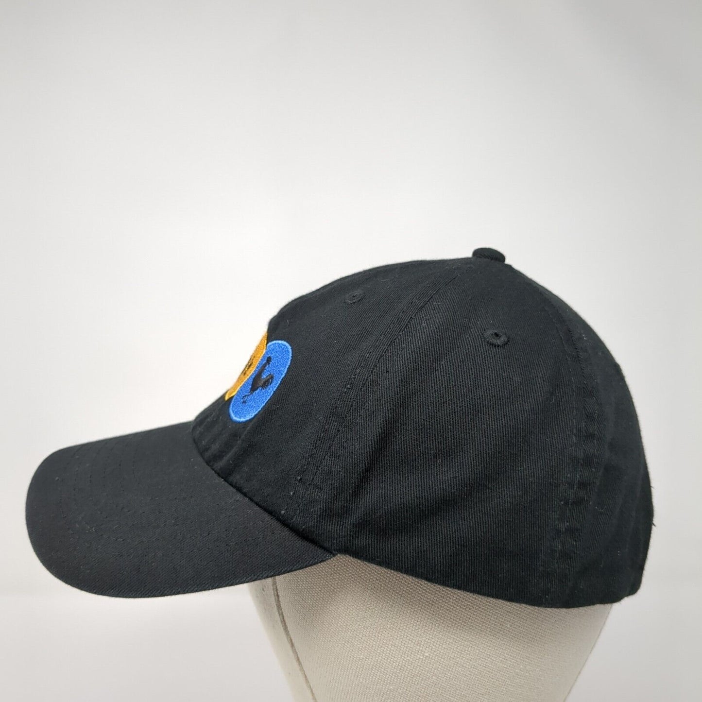 Ting's Slideback Hat Black One Size Adjustable Embroidered 6 Panel Cotton