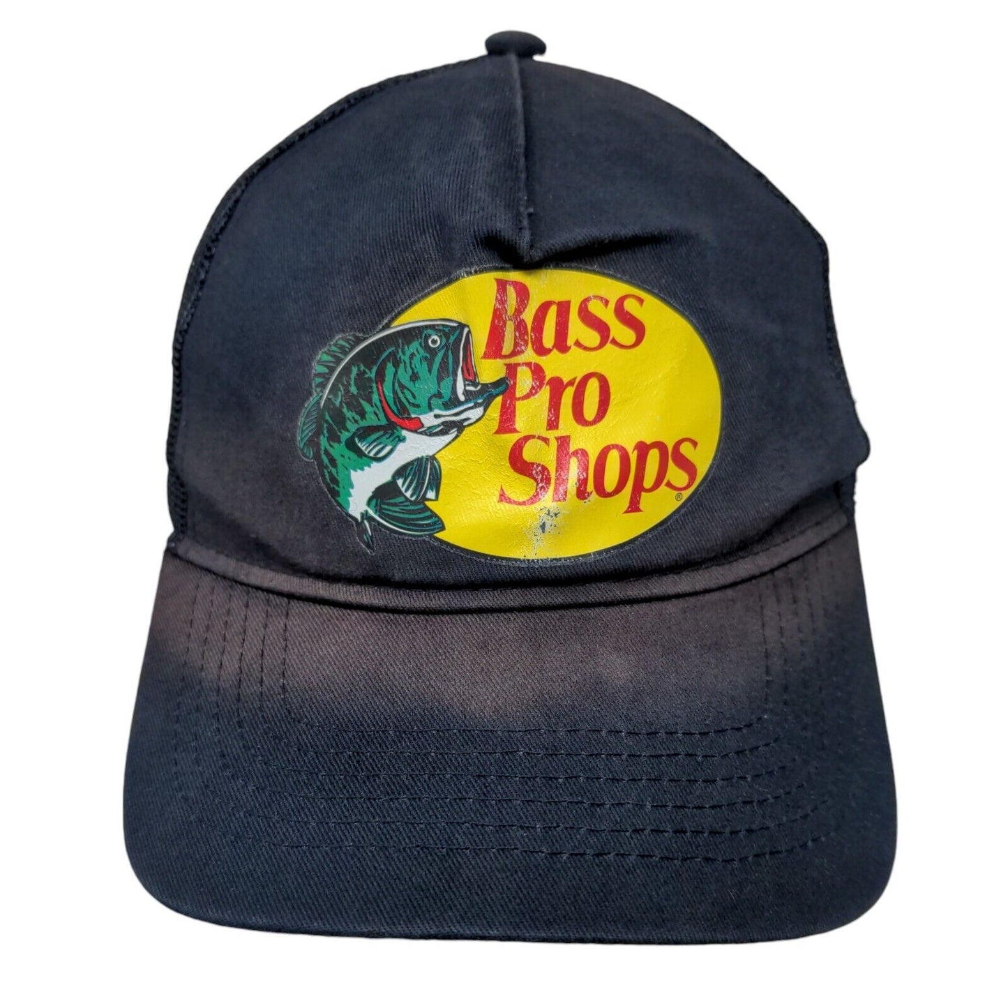Bass Pro Shops Snapback Trucker Hat Blue OSFM Adjustable Mesh Back Gone Fishing