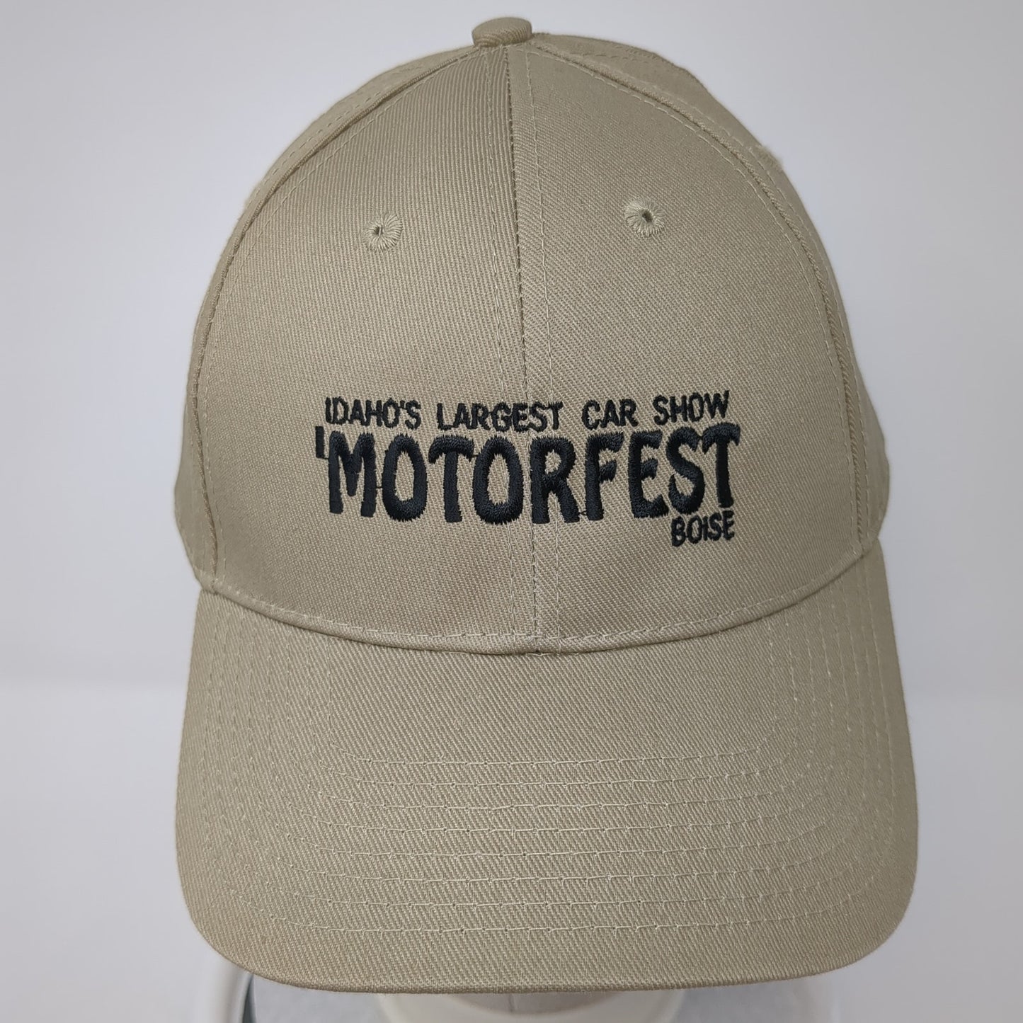 Idaho's Largest Car Show Motorfest Boise Strapback Hat Brown One Size