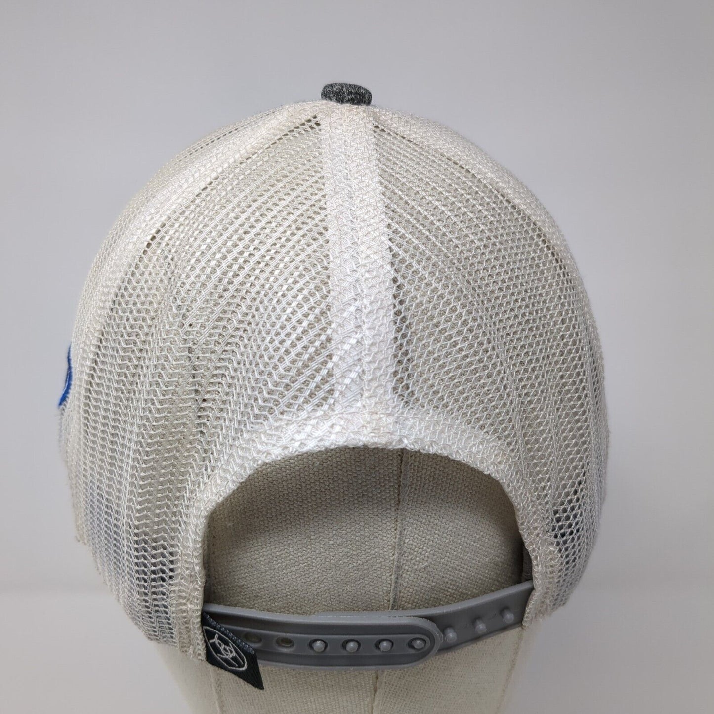 Ariat American Flag Snapback Trucker Hat Gray OSFA Mesh Back 6 Panel