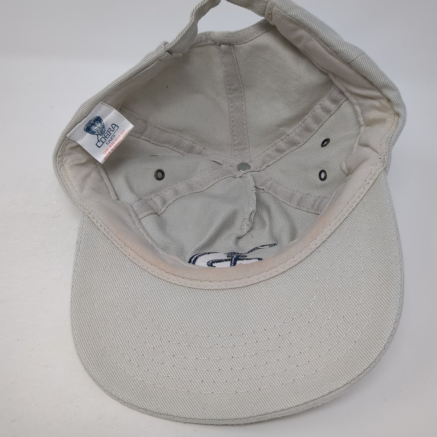 Disney Logo Slideback Hat Beige One Size Adjustable Embroidered Cobra
