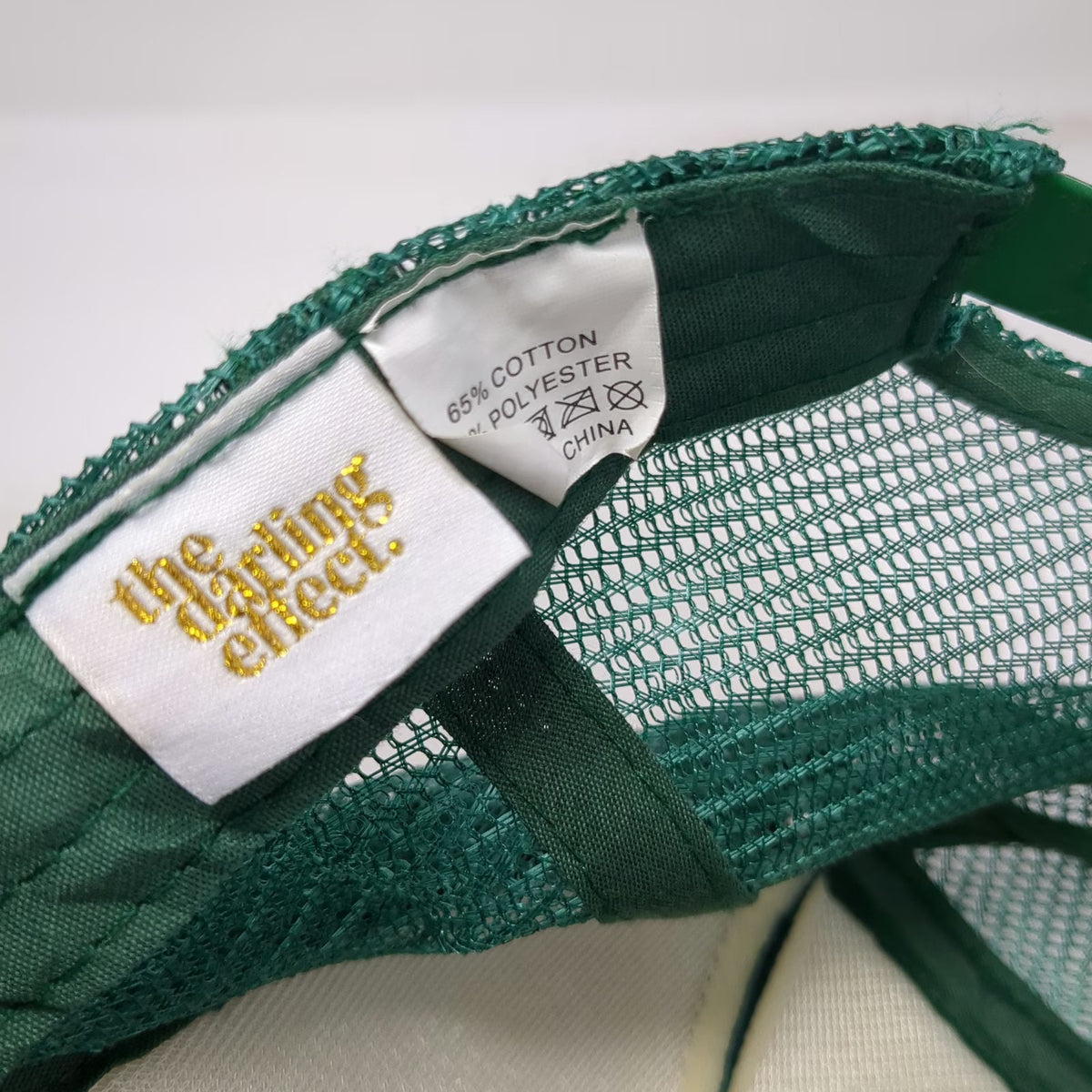 The Darling Effect Pickle Baller Trucker Hat Green One Size Mesh Snapback Retro