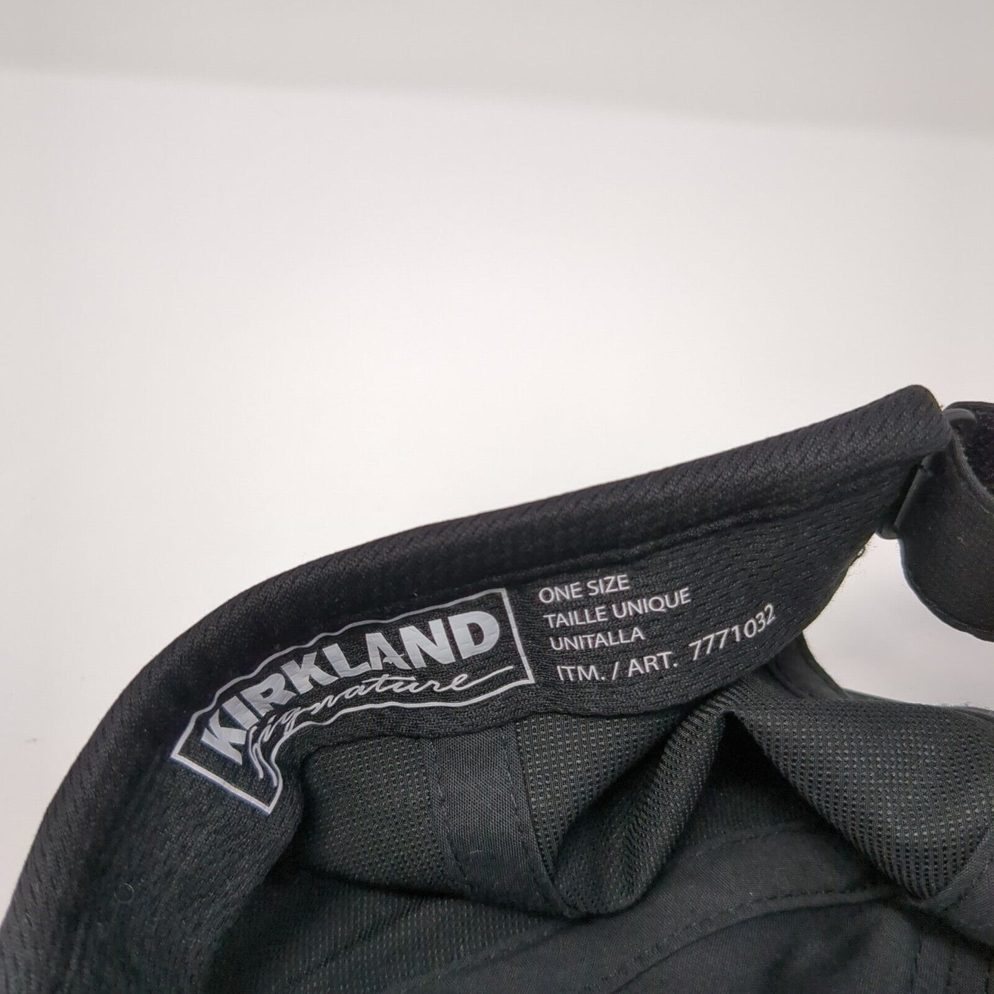 Kirkland Signature Strapback Hat Black One Size Perforated Solid