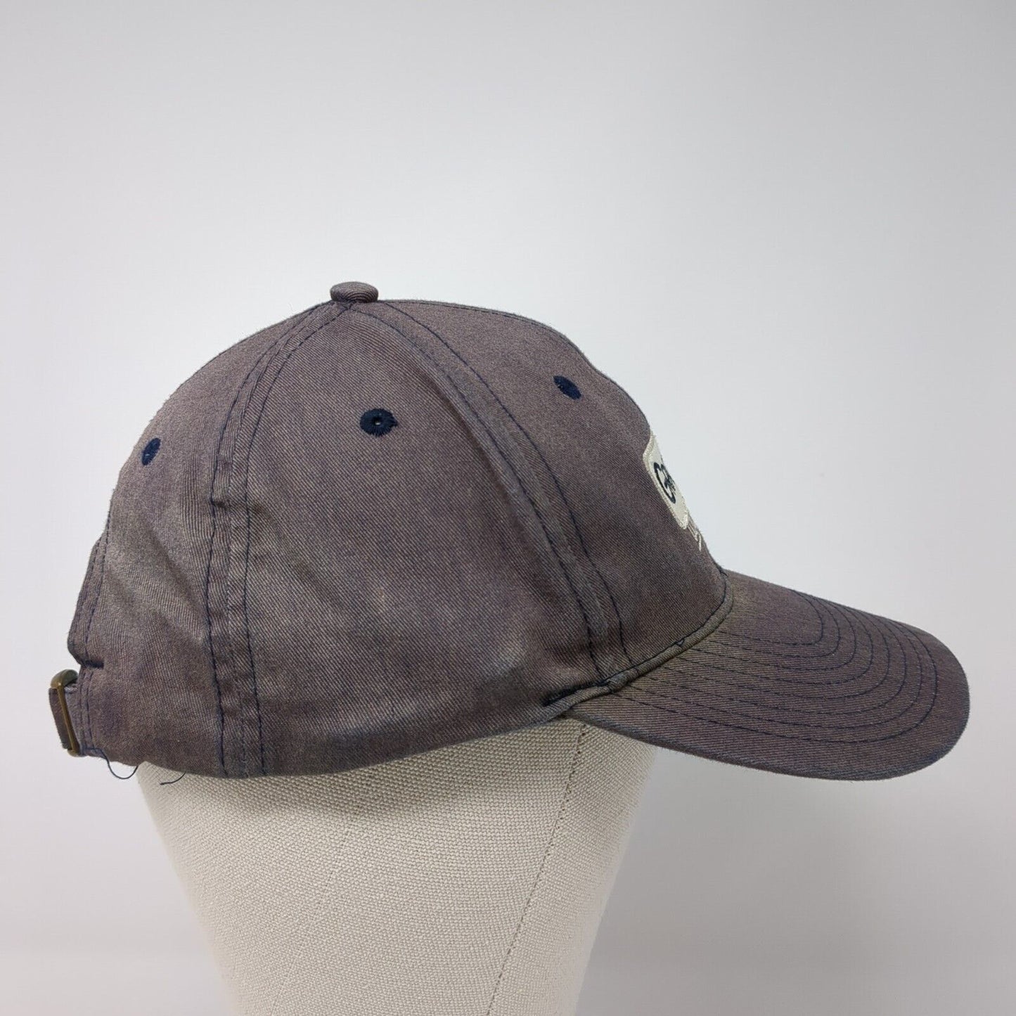 Grandpa's Lucky Cap Slideback Hat Gray One Size Embroidered Signatures