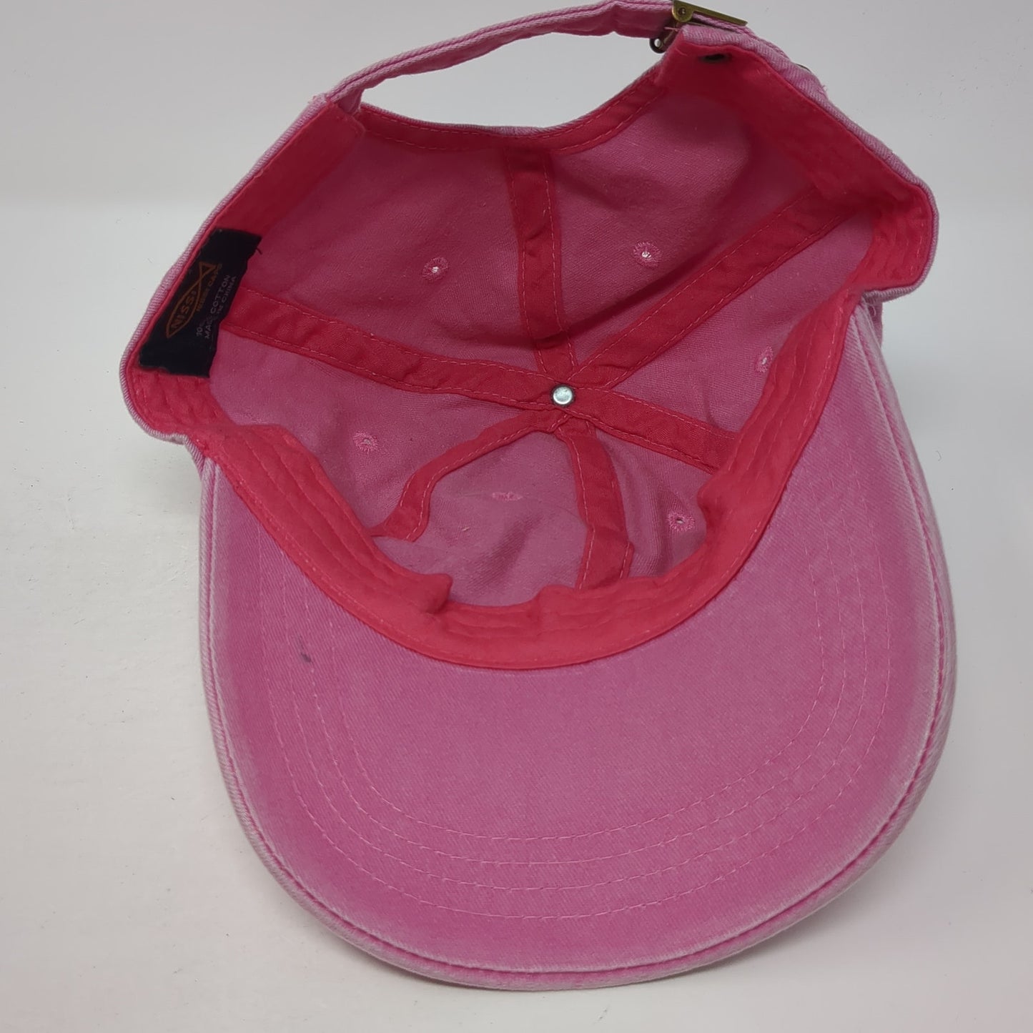 Nissi Caps Slideback Hat Pink One Size Adjustable Solid Outdoor Blank