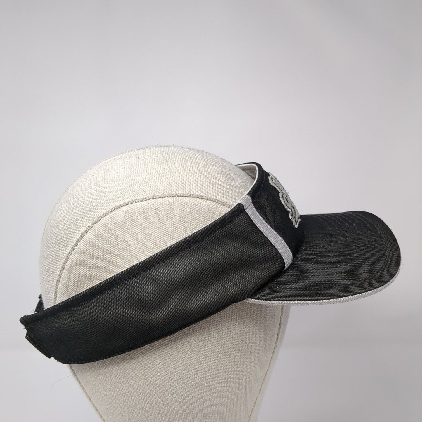 Adidas Strapback Golf Sun Visor Black One Size Adjustable Embroidered Polyester