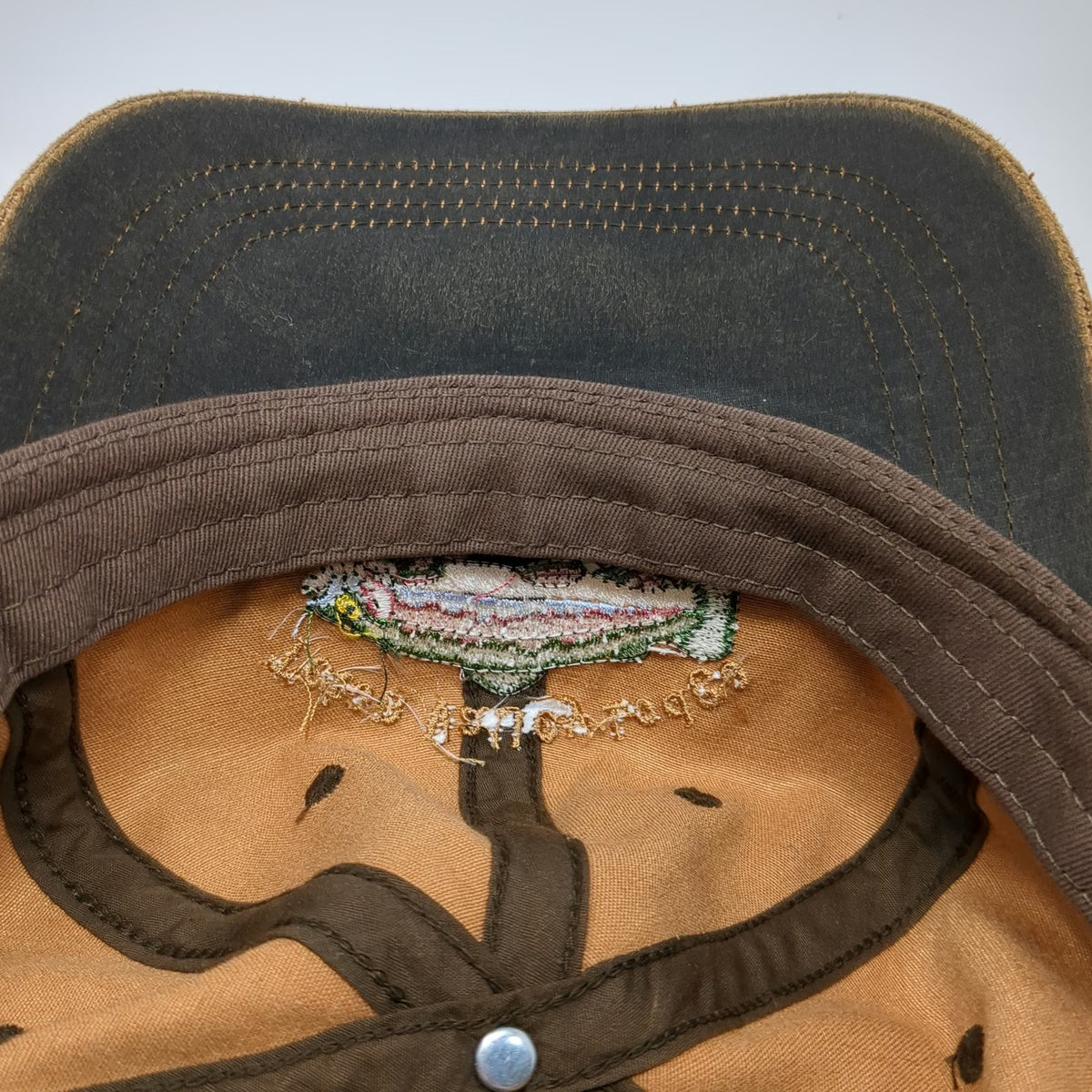 Legacy Baseball Cap Brown One Size Teton Valley Lodge Embroidered Trout Hat