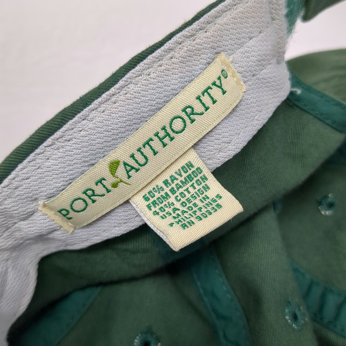 Port Authority Baseball Cap Green One Size EPA New England Bamboo Cotton Hat