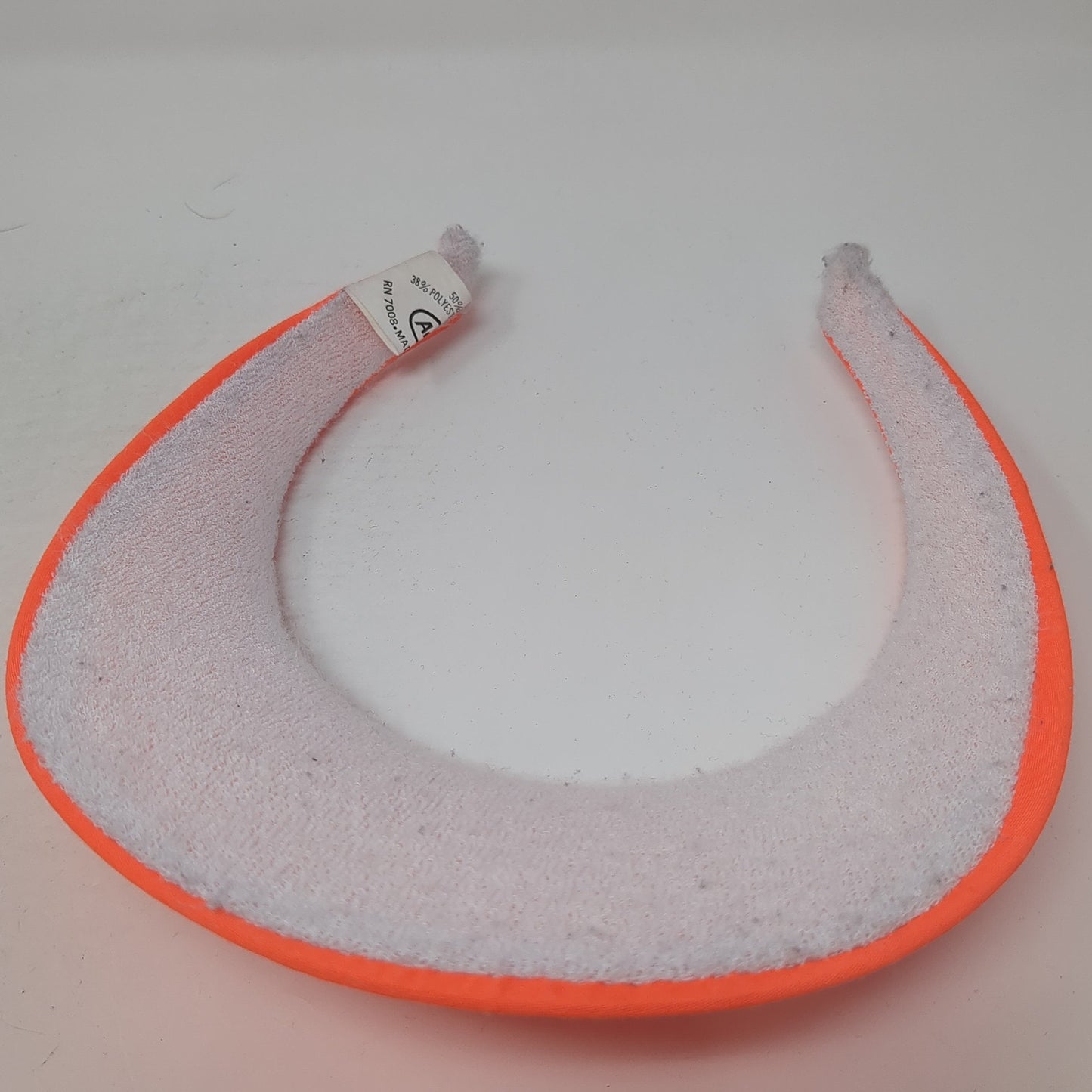 Anlin Sun Visor Hat Orange One Size Adjustable Clip-On Lightweight Blank