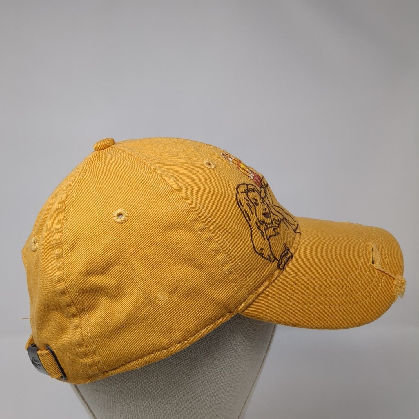 Happy Hour Bud Light Slideback Hat Yellow One Size Adjustable Distressed