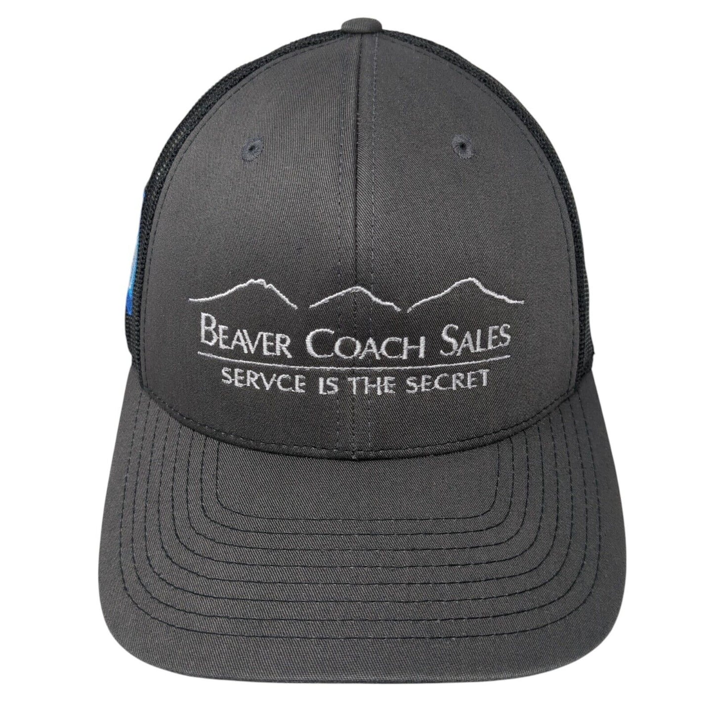 Beaver Coach Sales Servce Is The Secret Snapback Trucker Hat Gray OS Richardson