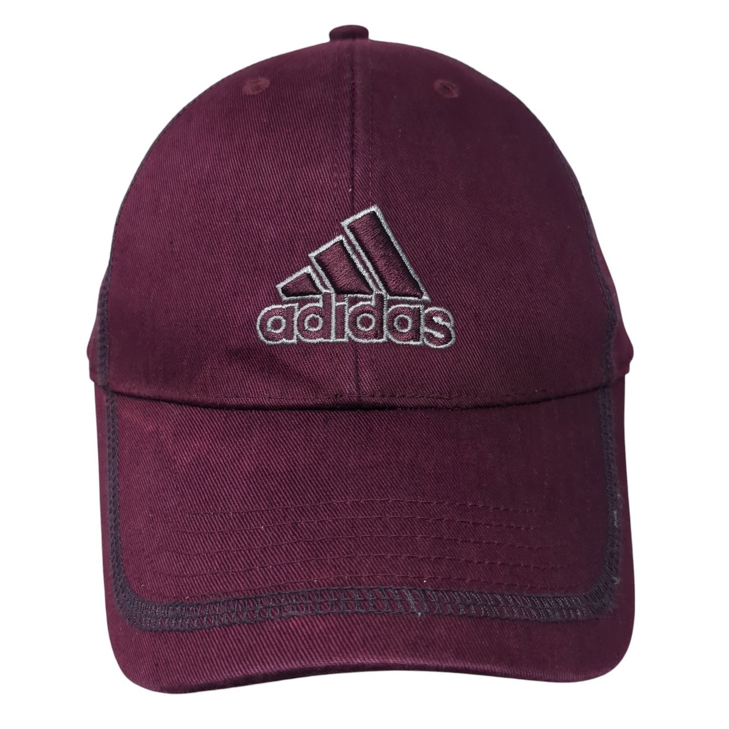 Adidas 3 Stripes Strapback Hat Red One Size Adjustable Embroidered Logo