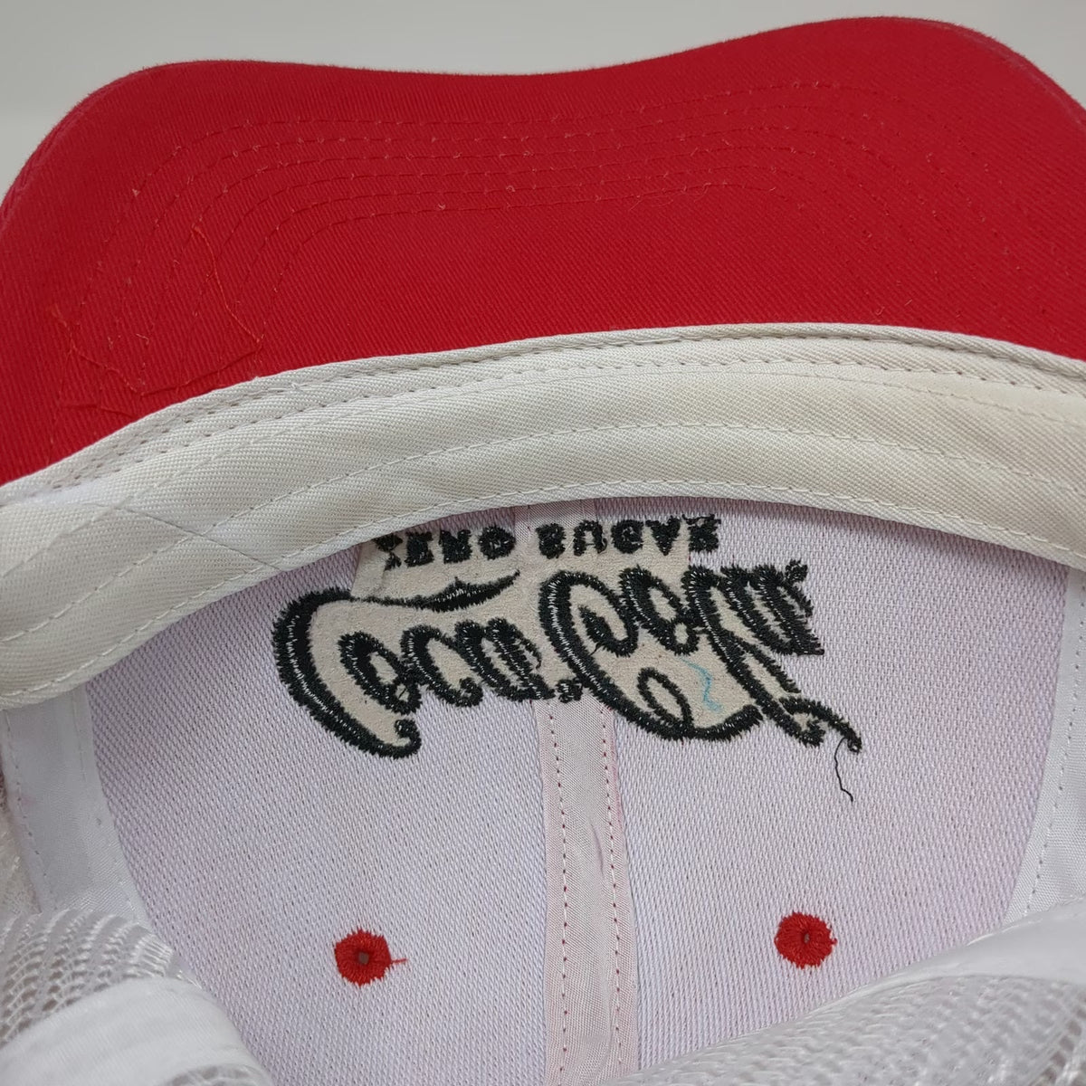 Coca-Cola Zero Sugar Baseball Cap Red White Black One Size Mesh Strapback Hat