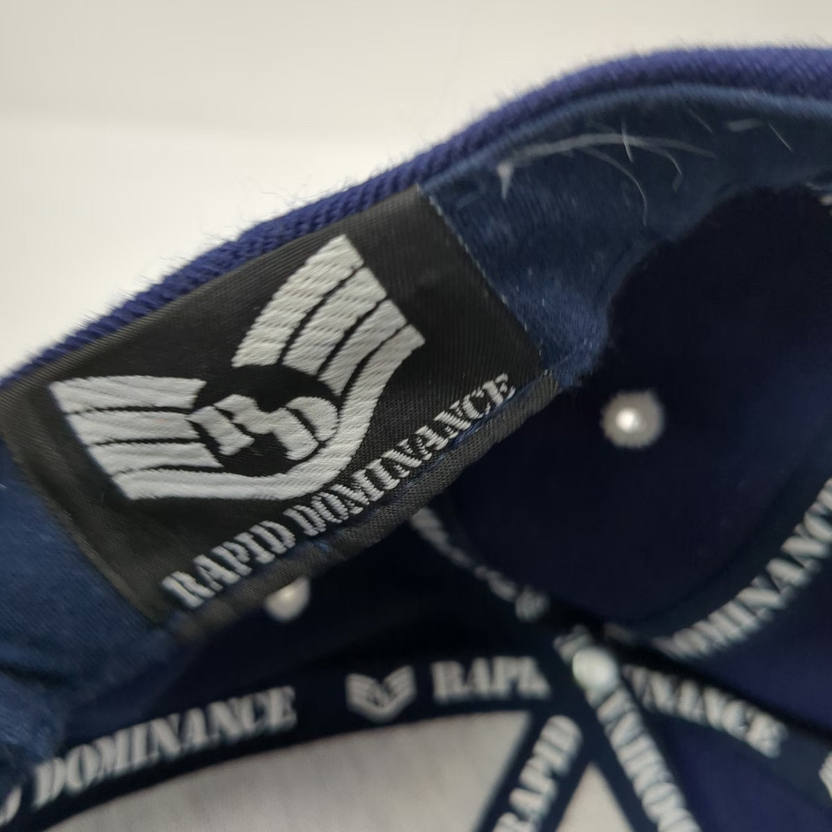 Rapid Dominance Baseball Cap Blue One Size US Navy Veteran Embroidered Hat