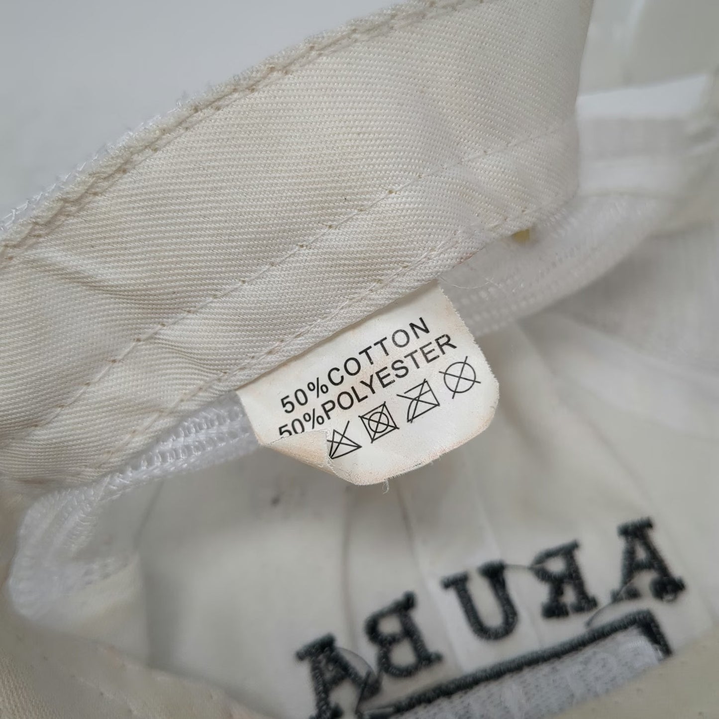 Aruba One Happy Island Est 1499 White Trucker Hat One Size Mesh Snapback Cap