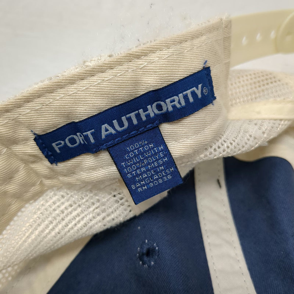 Port Authority Trucker Hat Blue One Size Harrison New York PBA Shield Patch